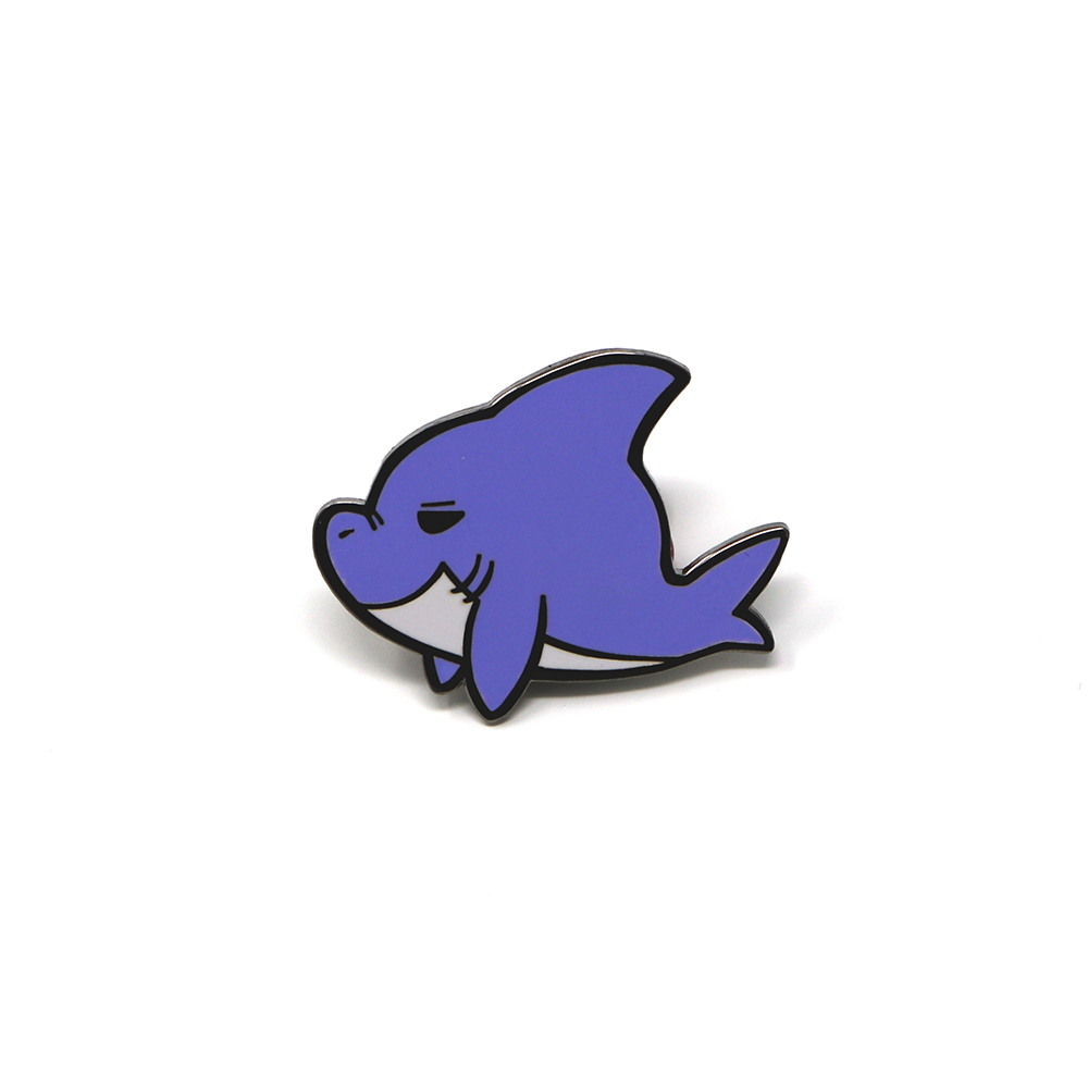 Sea Cuties: Shark enamel pin – TeaberryHouse, image size:1000x1000