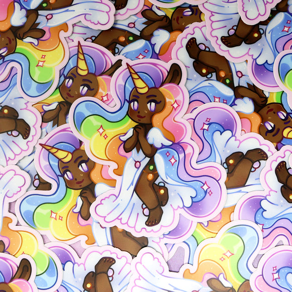 Pastel Rainbow Unicorn Vinyl Sticker