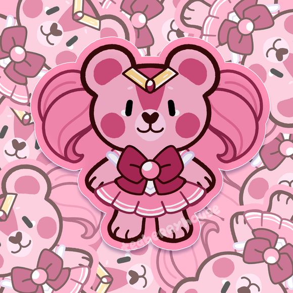 Sailor Chibi Moon Cosplay Bear Vinyl Sticker