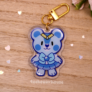 Sailor Mercury Cosplay Bear Acrylic Keychain