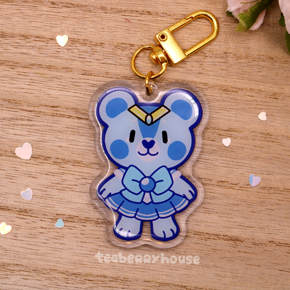 Sailor Mercury Cosplay Bear Acrylic Keychain