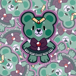 Sailor Pluto Cosplay Bear Vinyl Sticker