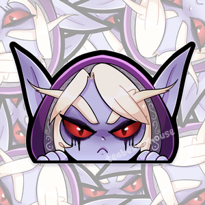 Grumpy Sylvanas Peeker | XL 5" Vinyl Sticker