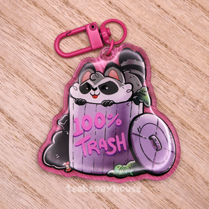 Trash Raccoon Acrylic Keychain