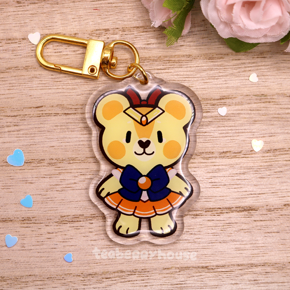 Sailor Venus Cosplay Bear Acrylic Keychain