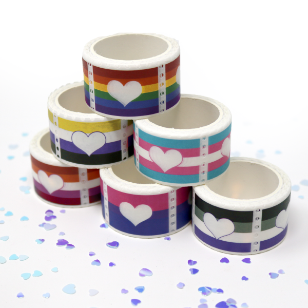 Pride Flag Heart Stamp Washi Tape – TeaberryHouse