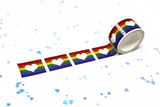 Pride Flag Heart Stamp Washi Tape