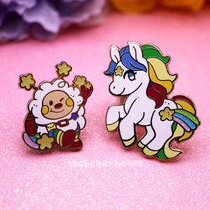 Starlite and Twink LE100 enamel pin set