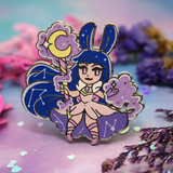 Teaberry Pin Club - Bunny Mage enamel pin - January 2021