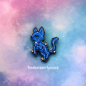 Celestial Kitten enamel pin - Teaberry Pin Club - December 2022