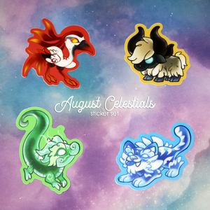 August Celestials Sticker set of 4