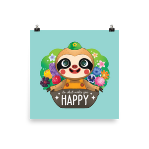 Animal Crossing Do What Makes You Happy Leif Poster
