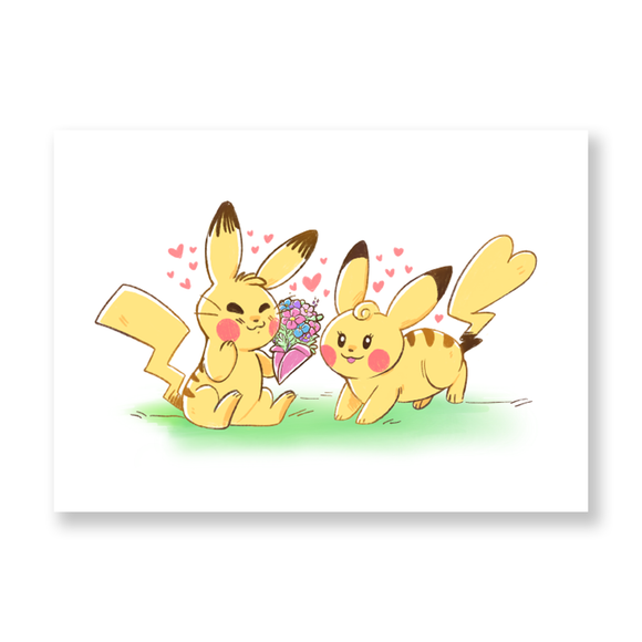 Pikachu Love Mini Print