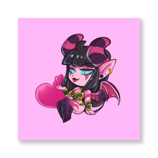 Chibi Succubus Mini Print – TeaberryHouse