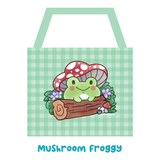 Mushroom Froggy Zipper Tote Bag