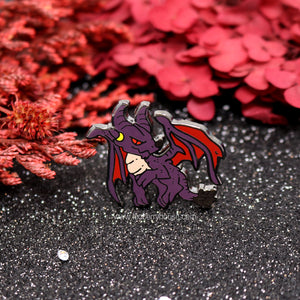 Wrathion Black Dragon whelpling mini enamel pin